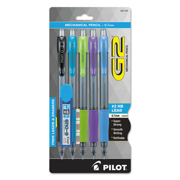 Pilot® G2 Mechanical Pencil, 0.7 Mm, Hb (#2.5), Black Lead, Clear-black Accents Barrel, Dozen freeshipping - TVN Wholesale